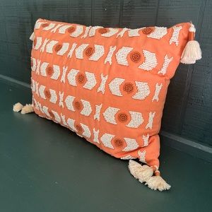 Beaded Geometric Pattern Lumbar Throw
Pillow Terracotta - Opalhouse Jungalow